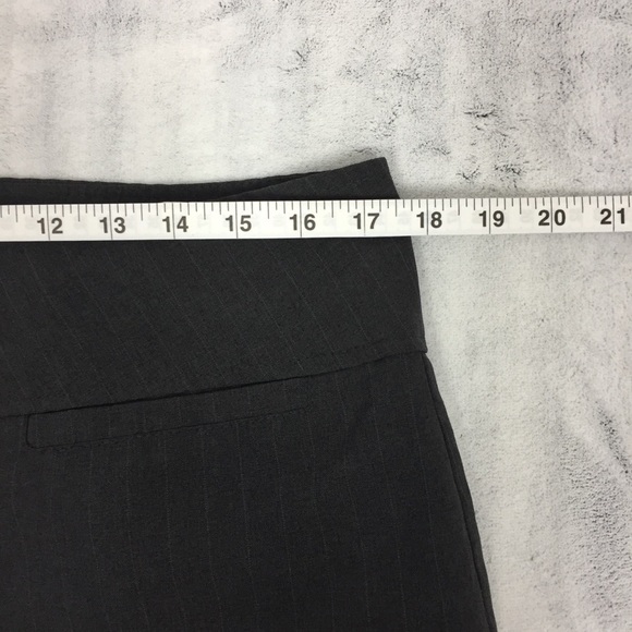 Suzy Shier Dress Pants Womens 13/14 Black Pinstripe Bootcut Trousers - Picture 10 of 12